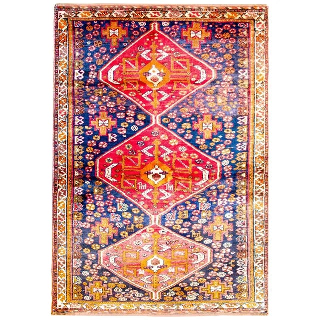 Mid-20th Century Shiraz Rug For Sale In Chicago - Image 6 of 6