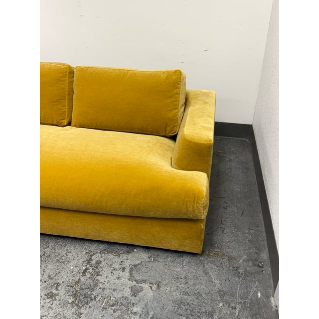 Bespoke Mohair Amber Sofa For Sale - Image 4 of 12