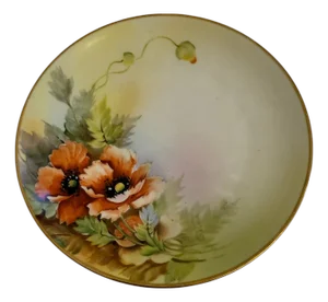 Late 19th Century Hand Painted Nippon Floral Plate