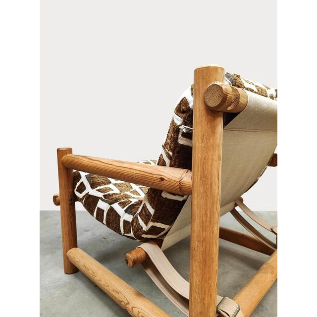 Wood Vintage Scandinavian Lounge Chair in Pine, 1960s For Sale - Image 7 of 8
