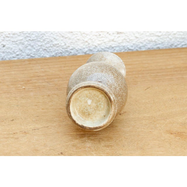 Refined Toasted Crackle Glaze Vase For Sale In Los Angeles - Image 6 of 7