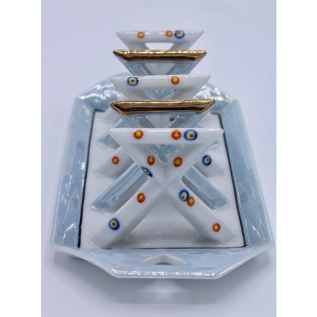 Vintage Art Deco Ceramic Toast Rack / Letter Holder For Sale - Image 4 of 10