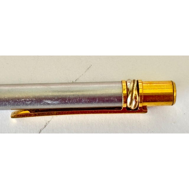 Must De Cartier “Trinity Vendôme” Ballpoint Pen Gold & Silver France Circa 1980s For Sale - Image 11 of 15