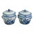 Pair Blue & White Jar With Lid For Sale