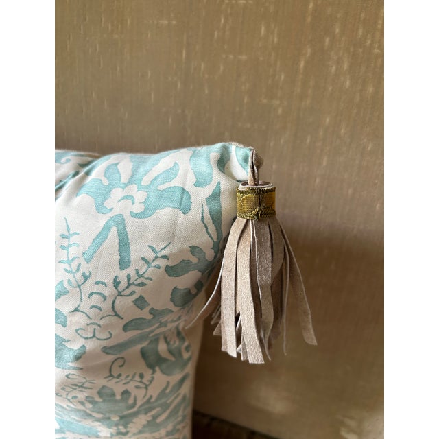 Transitional Fortuny Pillow For Sale - Image 3 of 4