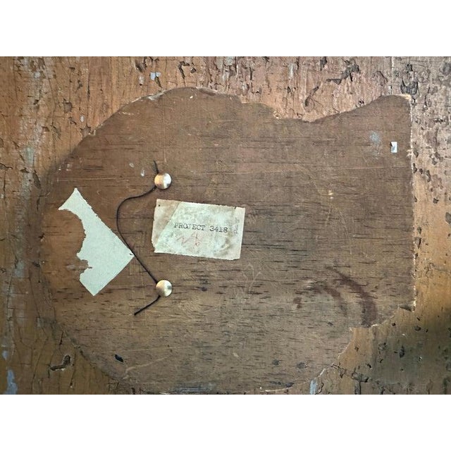 1930s Hand Carved & Painted Wood Indian Chief Plaque For Sale In Los Angeles - Image 6 of 7