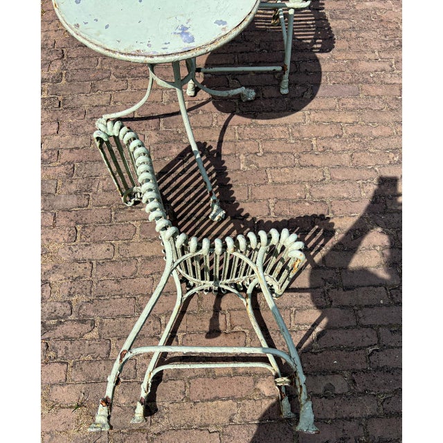 Wrought Iron Garden Table and Chairs from Arras, 1890s, Set of 3 For Sale - Image 11 of 16
