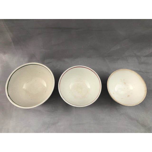 Antique Mismatched Chine Bowl- Set of 3 For Sale - Image 10 of 13