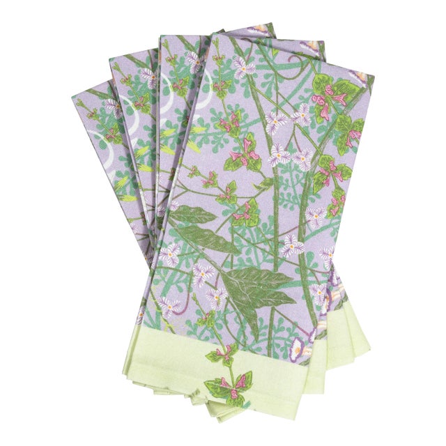 Coquette Lovescape Dinner Napkins- Set of 4 For Sale