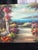 Mid 20th Century Vintage Italian Lake Como Oil Painting, Large Mediterranean Villa Garden Canvas Art 36" X 24" For Sale - Image 5 of 12