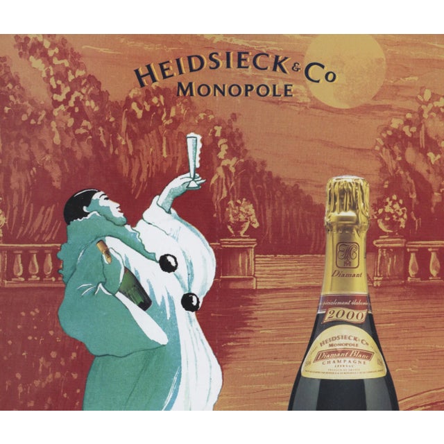 1999 Mid-Century French Champagne Alcohol Vintage Print For Sale - Image 4 of 6