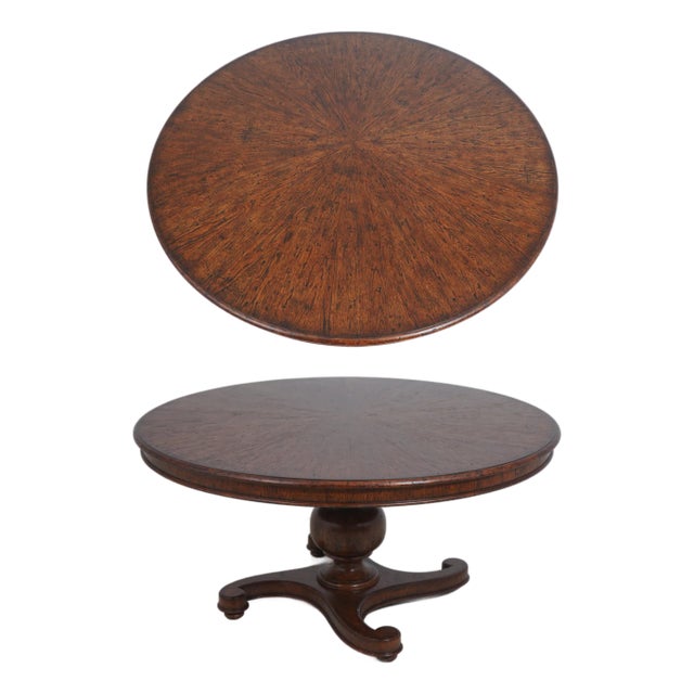 Theodore Alexander Althorp Collection Round Oak Dining Table For Sale