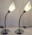 Metal Vintage Adjustable Table Lamps in Chrome-Plated Metal with Patterned Glass Shade, 1980s, Set of 2 For Sale - Image 7 of 7
