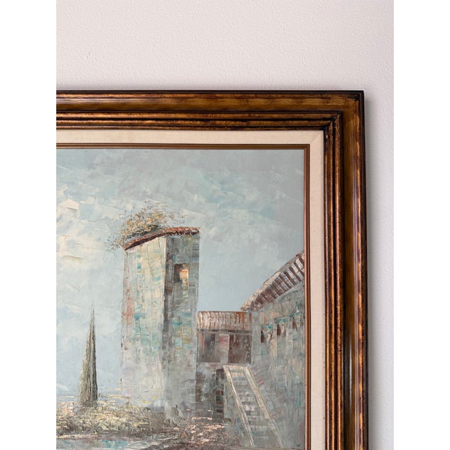 Vintage Caroline Burnett Impressionist European Coastal Landscape Oil on Canvas Painting, Framed For Sale In Miami - Image 6 of 11