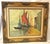 Early 20th Century Original Framed Oil Painting on Canvas 'Seaside Dock' Attributed to Louise Minert Kelly (American 1876-1945) For Sale In West Palm - Image 6 of 17