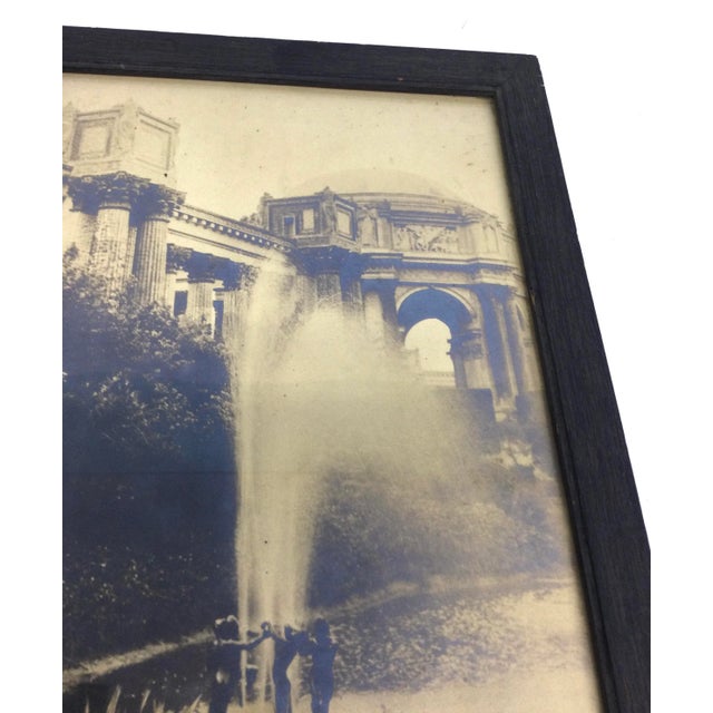 1915 Fountain at Lagoon Palace of Fine Arts Triptych Framed Photo For Sale - Image 4 of 10