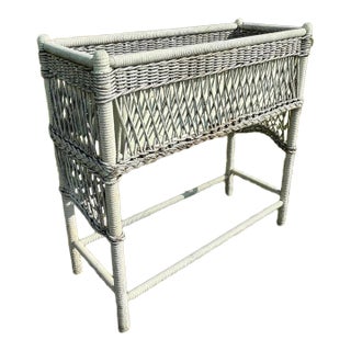 Antique Wicker Plant Stand For Sale