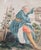 19th Century French Chinoiserie Chinese Export Style Watercolor Painting For Sale - Image 13 of 18