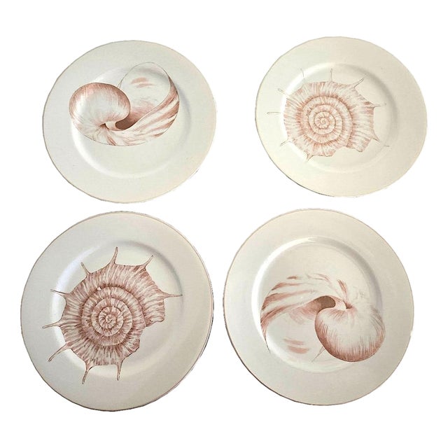 1970s Fitz & Floyd Coquille Dinner Plates, Set of 4 For Sale