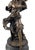 A fine french cast bronze of a female dancer. Dark brown patination. With long flowing robes and outstretched arm....