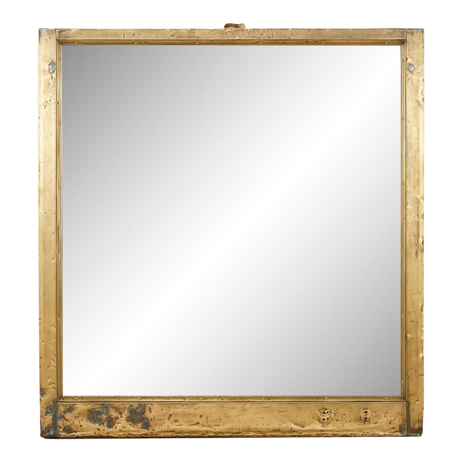 Toy Building Muntz Metal Window Frame Mirror 43.875 X 47.25 In. | Chairish