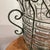 Mid 20th Century Large Hand Blown Caged Glass Footed Vase Wrought Iron Frame Scroll Handles For Sale - Image 5 of 12