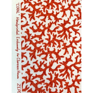 Clarence House "Coral" Outdoor Acrylic Fabric - 4 Yards For Sale