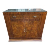 Burl Wood Sideboard Bar With Granite Top For Sale