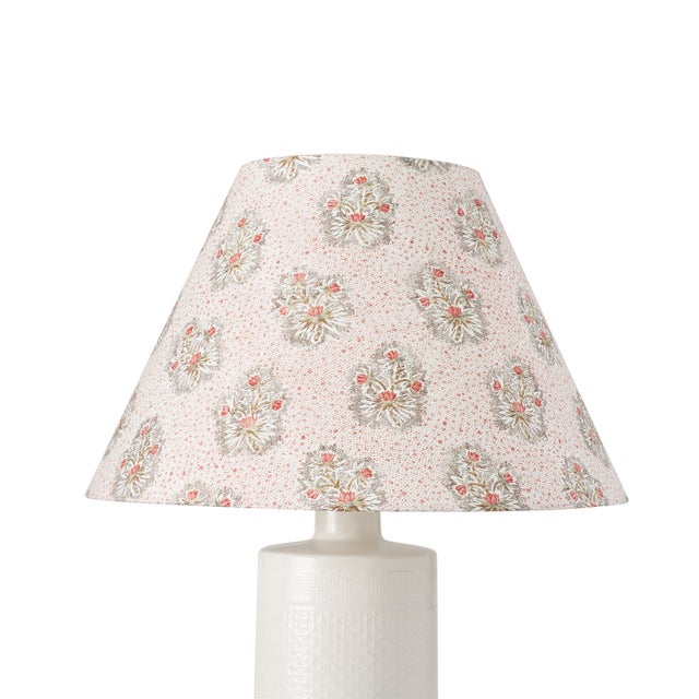 Schumacher Cassis Floral Linen Lampshade in Rouge Chairish