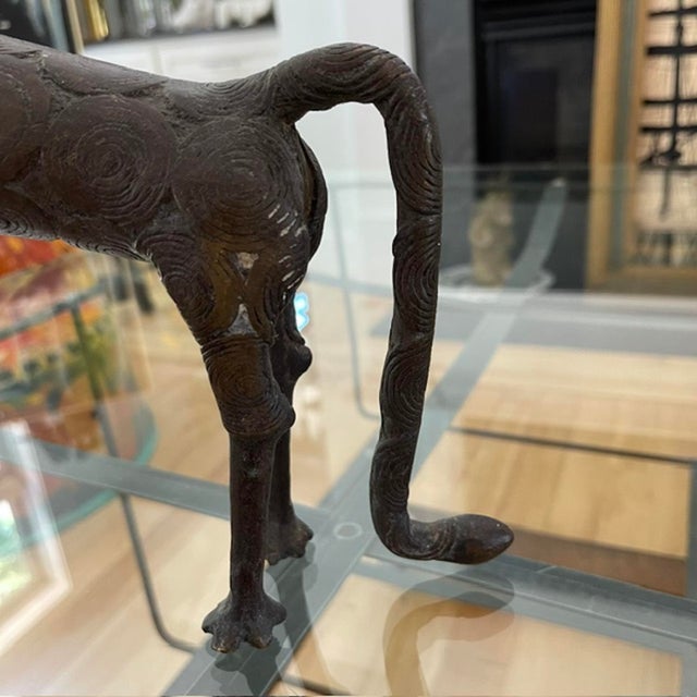 Brown Late 20th Century African Benin Leopard Sculpture For Sale - Image 8 of 9