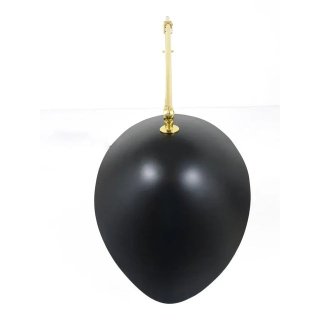 Black Mid-Century Brass Table Lamp by Angelo Lelli, Italy, 1950s For Sale - Image 8 of 12