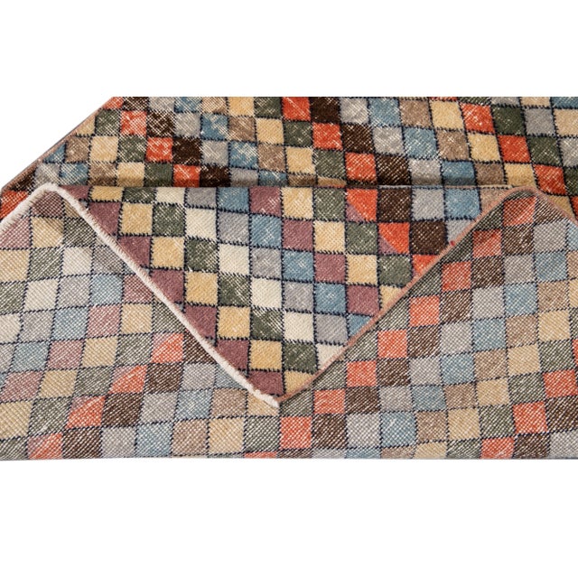 Vintage Turkish Wool Rug 4 X 7 For Sale - Image 4 of 13