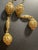 Mid-Century Modern MCM Jewelry Victorian Revival Adjustable Lariat Necklace Features a Gold-Tone Twisted Double Rope Chain With Floral-Embossed Sliding Tension Clip. For Sale - Image 3 of 7
