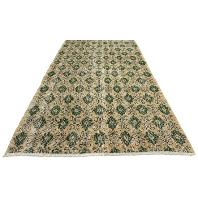 Shabby Chic Distressed Vintage Turkish Sivas Rug - 03'03 X 06'01 For Sale - Image 3 of 5