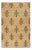 Rug & Kilim's Block Print Flatweave Rug in Beige with Green Floral Patterns - 14x20 For Sale