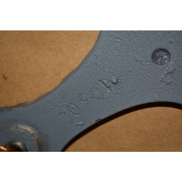 Vintage Mid-Century Torchiere Floor Lamp Gallery Edge Center Round Brass Tray Table For Sale - Image 10 of 12