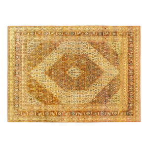 Antique Persian Tabriz Oriental Carpet in Room Size with Central Medallion