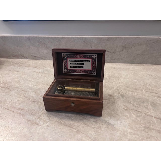 1950s Thorens Swiss 3-Air Cylinder Music Box For Sale - Image 5 of 10