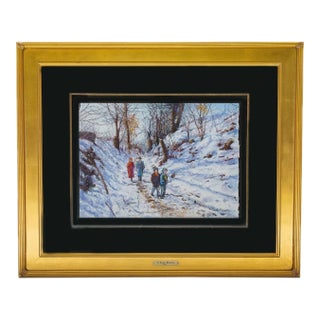 1930s Hugues Claude Pissarro - Le Petit Fils, Pencil With Pastel For Sale