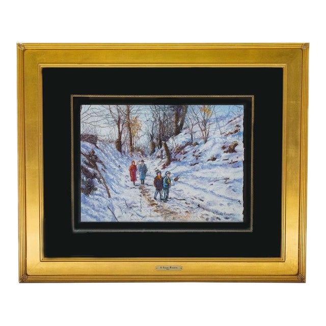 1930s Hugues Claude Pissarro - Le Petit Fils, Pencil With Pastel For Sale