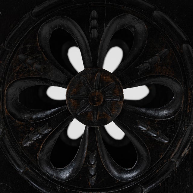 Black 20th Century French Wood Black Patinated Stools - A Pair For Sale - Image 8 of 18