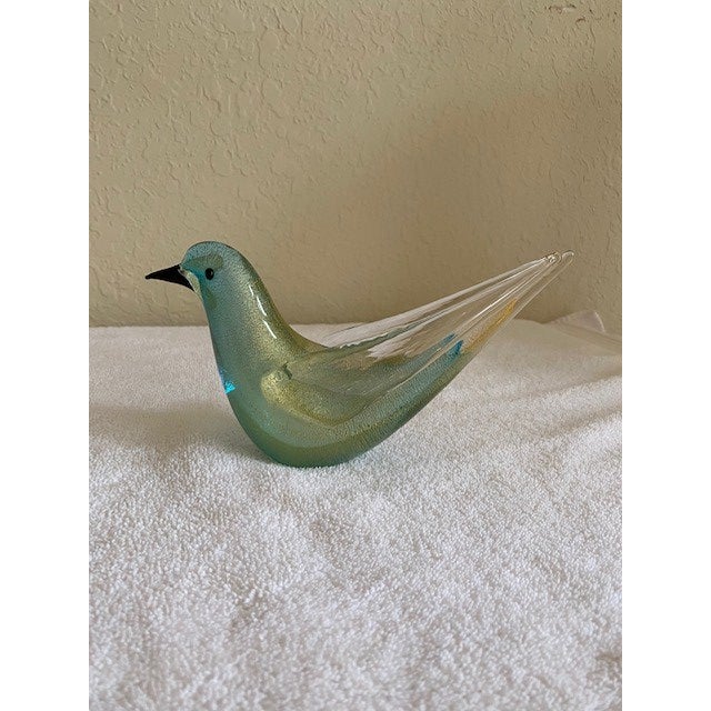Exquisite trio of Murano Formia of Italy art glass bird figurines from around the 1990's showcasing masterful...