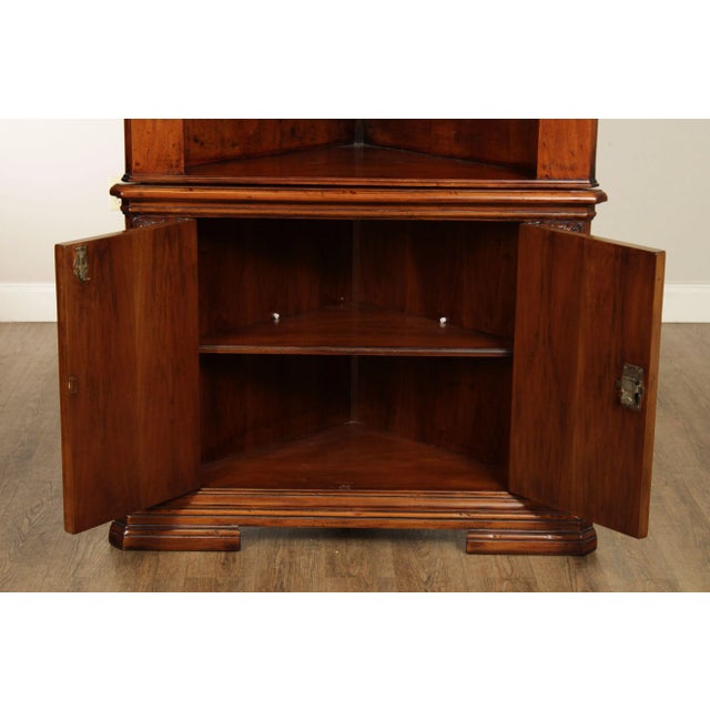 Francesco Molon Louis XVI Style Carved Walnut Corner Cabinet For Sale In Philadelphia - Image 6 of 13
