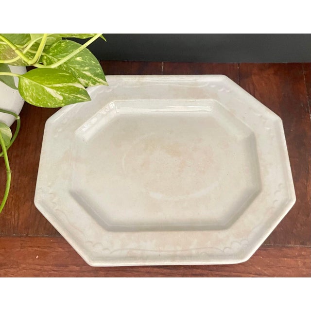 Victorian Antique T&r Boote Ironstone Platter – Large Octagonal English Farmhouse Decor – 1800s For Sale - Image 3 of 10