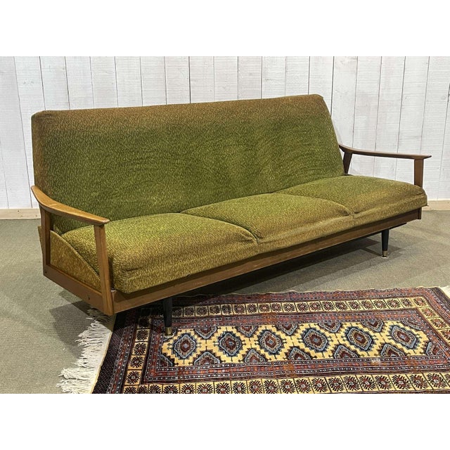 English Sofa Bed in Beech, 1970s For Sale - Image 13 of 18