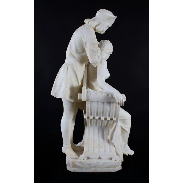 P. Emilio Fiaschi, The Artist's Muse, 19th Century, Large Alabaster Sculpture For Sale - Image 10 of 18