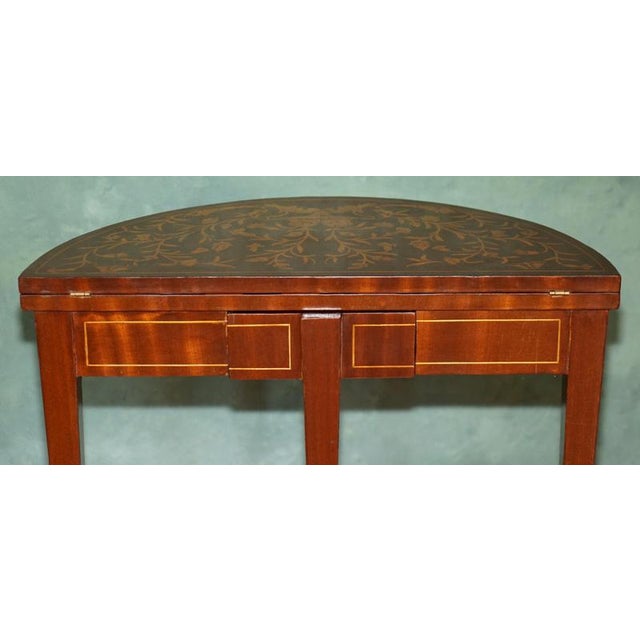Antique English Demi Lune Chess Table, 1870 For Sale - Image 13 of 18