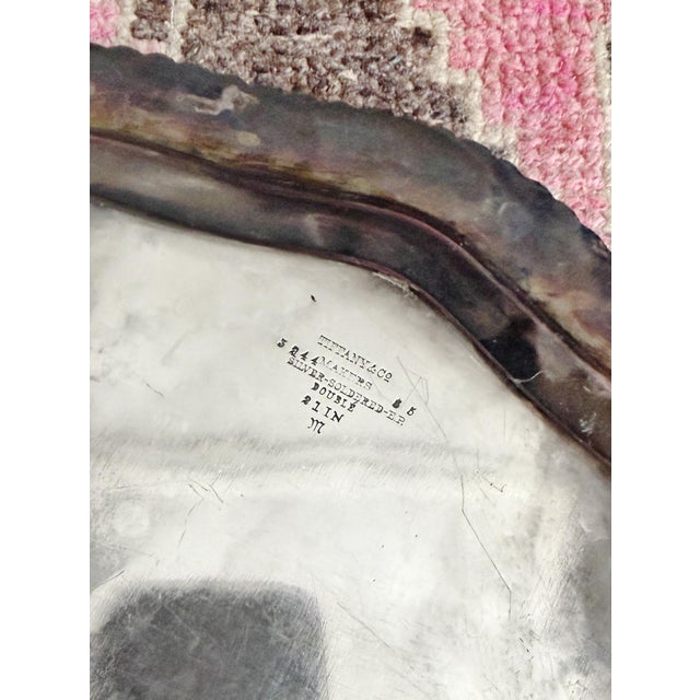 Tiffany and Co. Antique Silver Plated Tiffany & Co Salver For Sale - Image 4 of 8