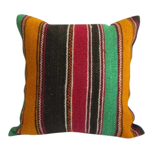 Striped Turkish Kilim Pillow Cover For Sale