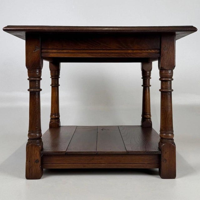 20th Century English Small Oak Side Table For Sale - Image 3 of 12